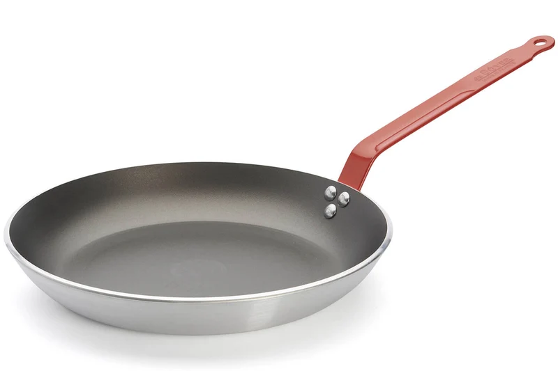 Poêle antiadhésive De Buyer Choc Resto Induction rouge en aluminium