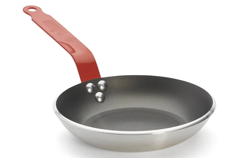 Poêle antiadhésive De Buyer Choc Resto Induction rouge en aluminium