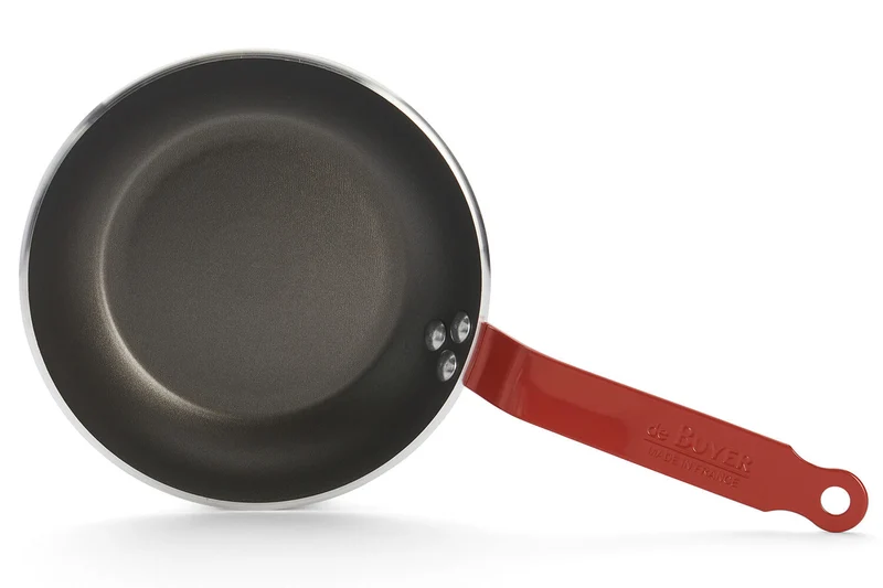 Poêle antiadhésive De Buyer Choc Resto Induction rouge en aluminium