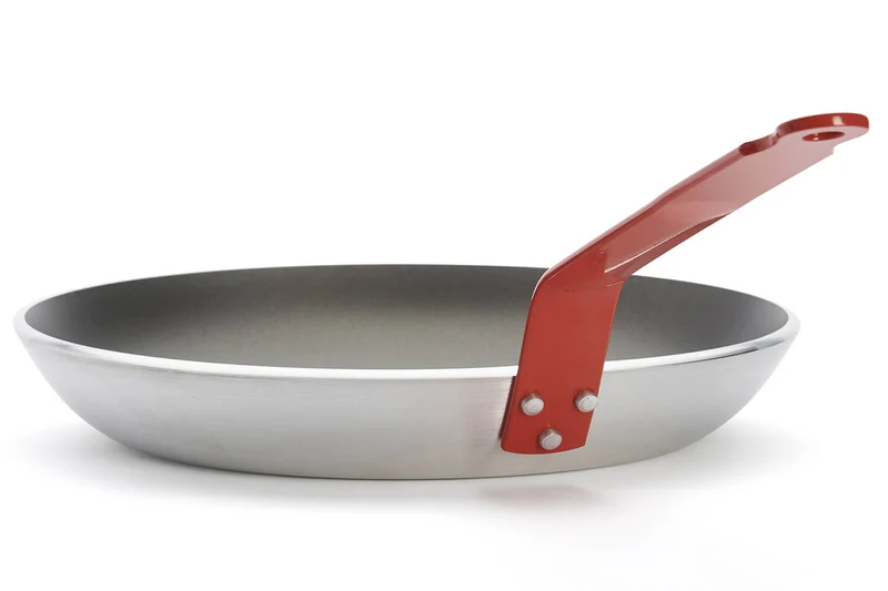 Poêle antiadhésive De Buyer Choc Resto Induction rouge en aluminium
