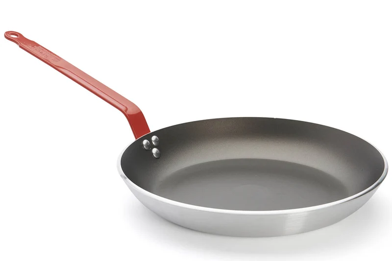 Poêle antiadhésive De Buyer Choc Resto Induction rouge en aluminium