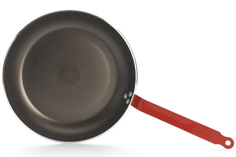 Poêle antiadhésive De Buyer Choc Resto Induction rouge en aluminium
