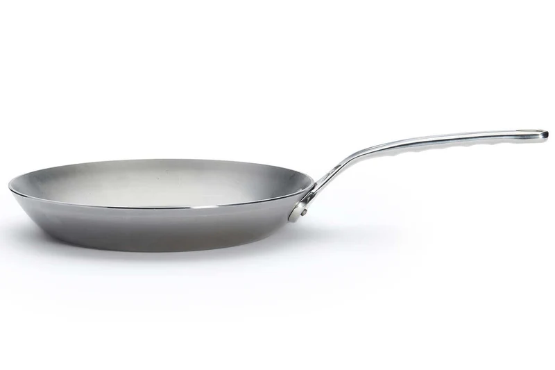 Poêle ronde De Buyer Mineral B Pro 28cm en acier et poignée en fonte d'inox
