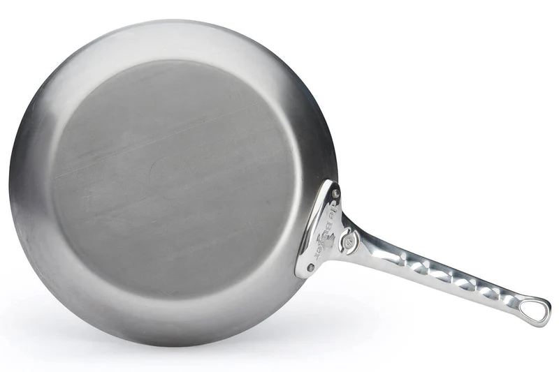 Poêle ronde De Buyer Mineral B Pro 28cm en acier et poignée en fonte d'inox