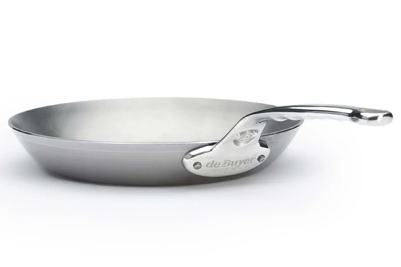 Poêle ronde De Buyer Mineral B Pro 28cm en acier et poignée en fonte d'inox