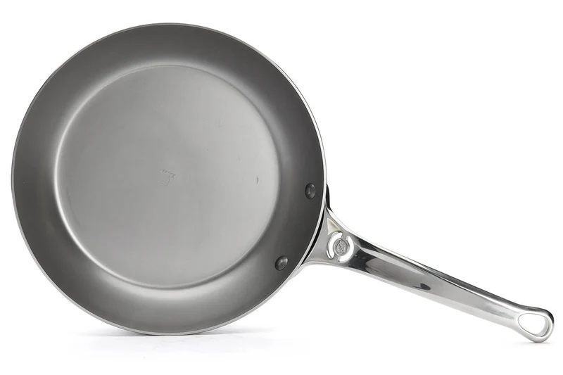 Poêle ronde De Buyer Mineral B Pro 24cm en acier et poignée en fonte d'inox