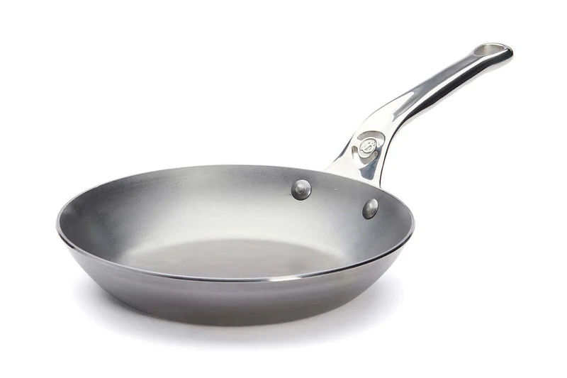Poêle ronde De Buyer Mineral B Pro 20cm en acier et poignée en fonte d'inox
