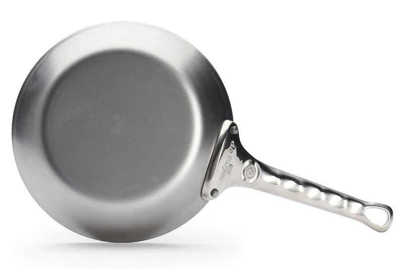 Poêle ronde De Buyer Mineral B Pro 20cm en acier et poignée en fonte d'inox
