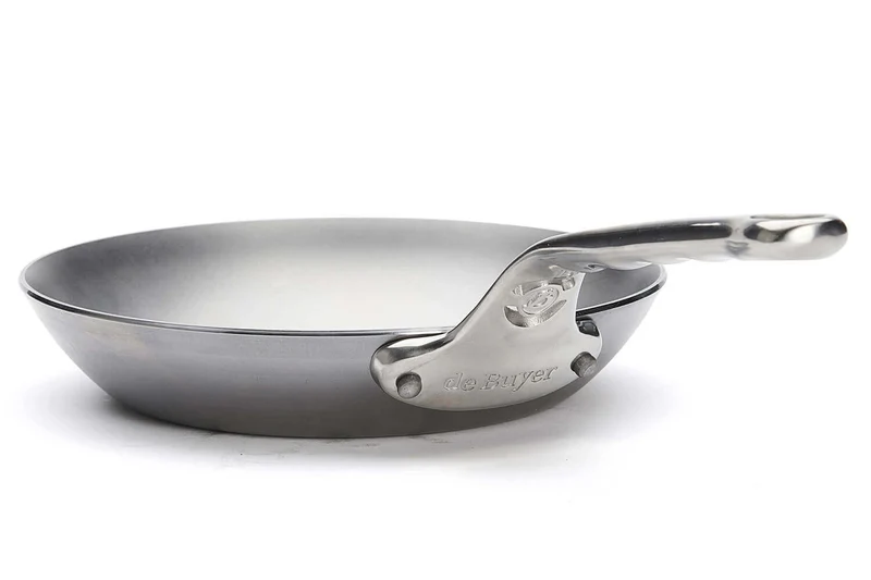 Poêle ronde De Buyer Mineral B Pro 20cm en acier et poignée en fonte d'inox