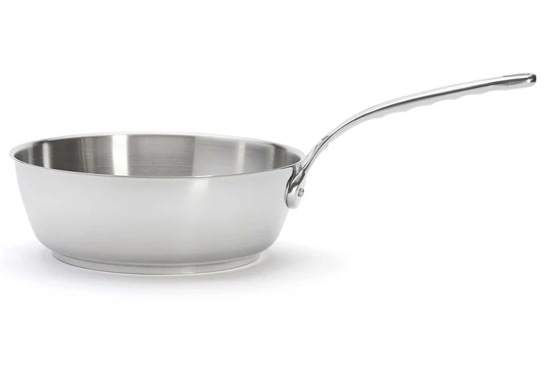Sauteuse bombée De Buyer Milady 24cm en acier inoxydable