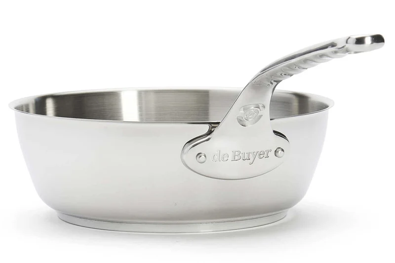 Sauteuse bombée De Buyer Milady 24cm en acier inoxydable
