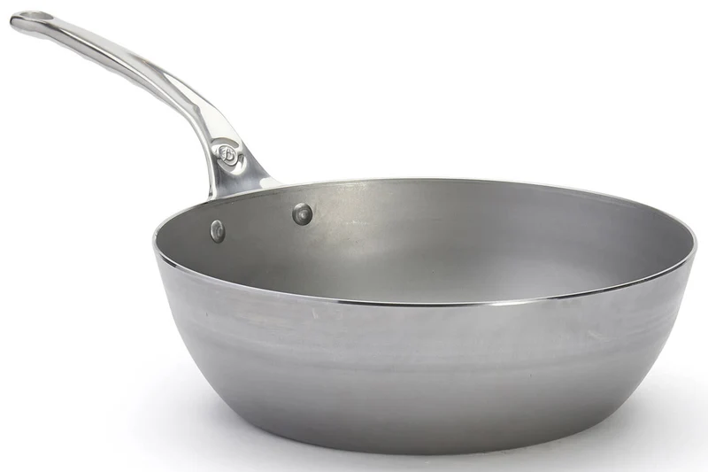 Sauteuse paysanne De Buyer Mineral B Pro 28cm en acier et poignée en fonte d'inox