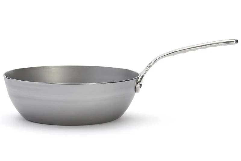Sauteuse paysanne De Buyer Mineral B Pro 28cm en acier et poignée en fonte d'inox