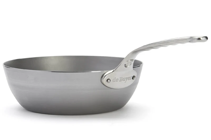 Sauteuse paysanne De Buyer Mineral B Pro 28cm en acier et poignée en fonte d'inox