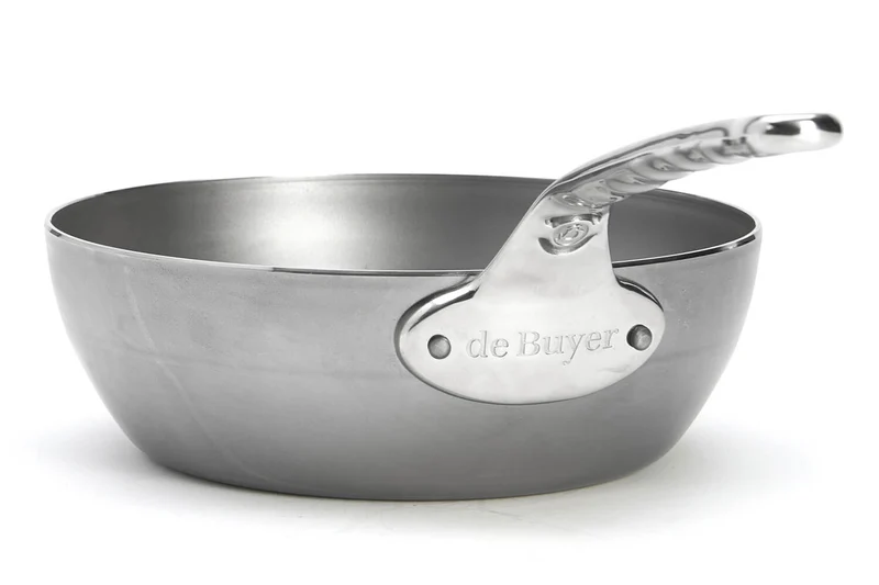 Sauteuse paysanne De Buyer Mineral B Pro 24cm en acier et poignée en fonte d'inox