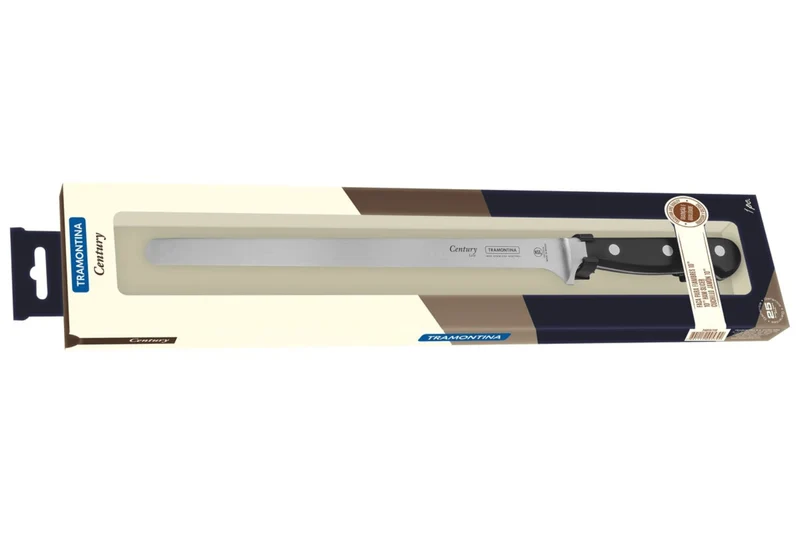 Couteau à jambon Tramontina Century lame forgée 25cm manche polycarbonate noir