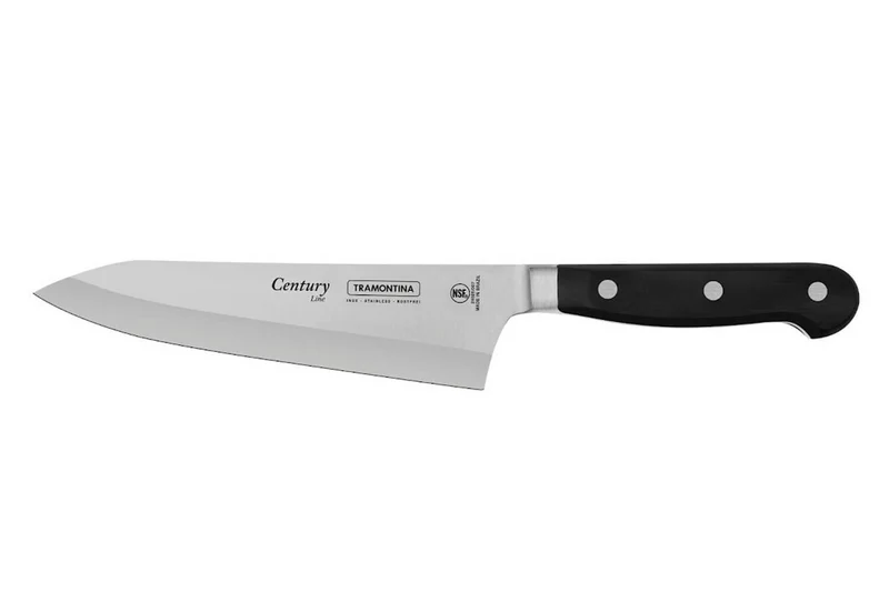 Couteau santoku Tramontina Century Rocking lame forgée 18cm manche polycarbonate noir
