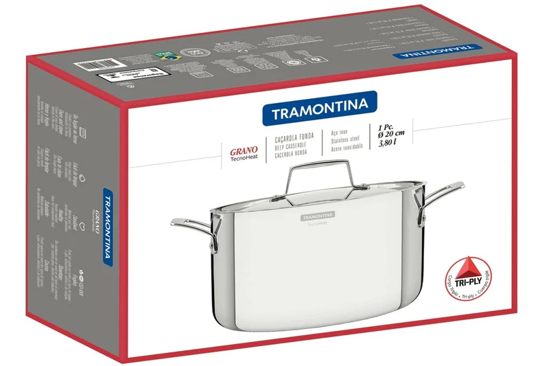 Faitout Tarmontina Grano en inox triple couche