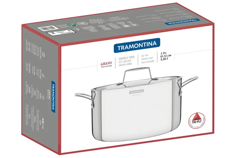 Faitout Tarmontina Grano en inox triple couche