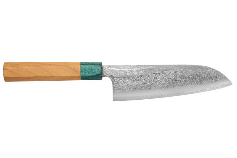 Couteau santoku 16,5cm japonais artisanal Makoto Kurosaki Kodama VG10