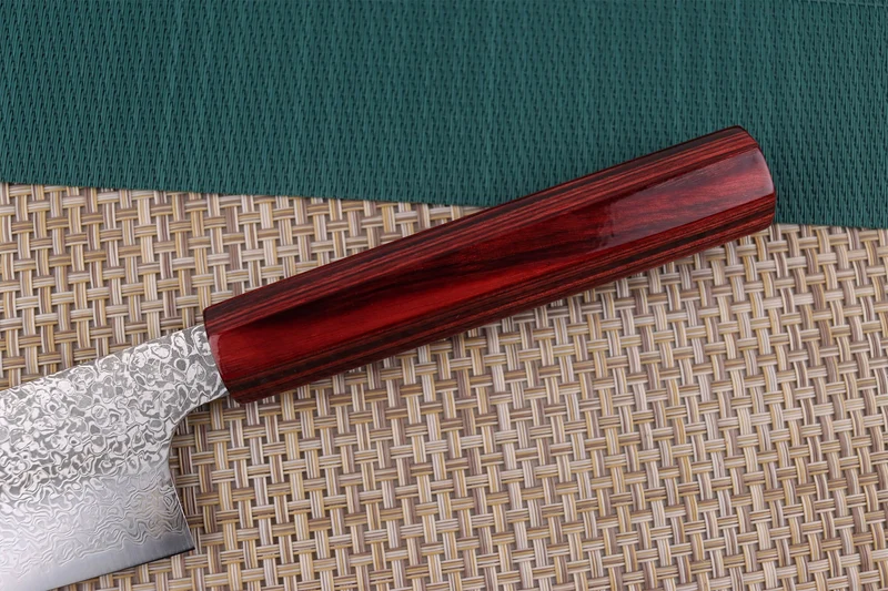 Couteau bunka japonais artisanal Kei Kobayashi SG2 Damascus 17cm