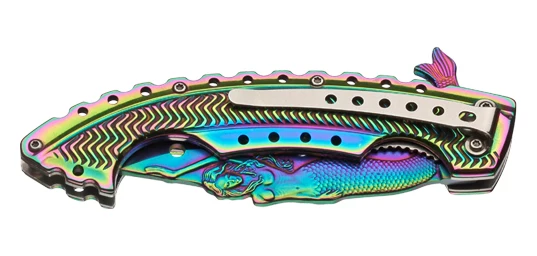Couteau de Poche Arc en ciel Sirène Boker magnum