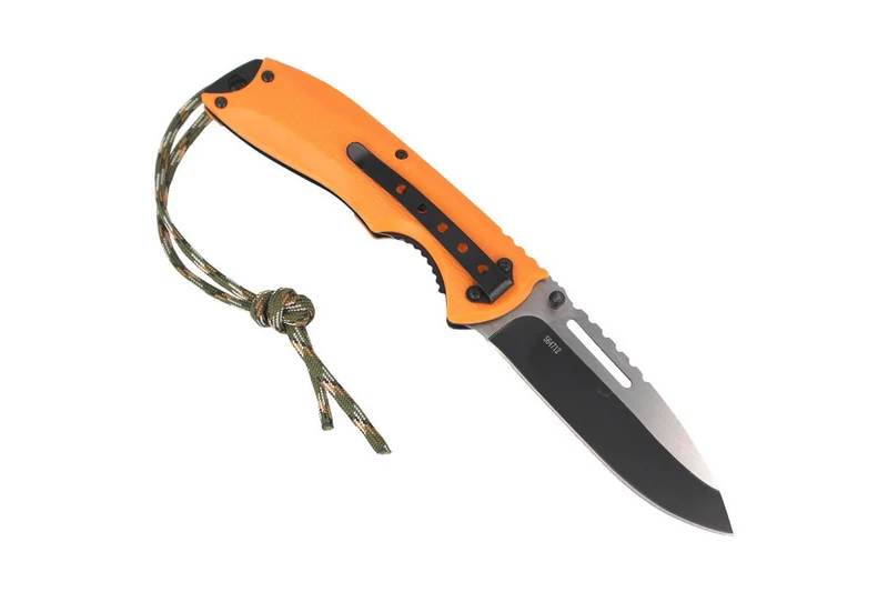 Couteau pliant Herbertz 564712 manche en ABS orange 12cm avec cordon