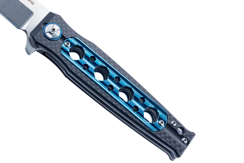 Couteau pliant Herbertz 597312 manche en fibre de carbone et aluminium percé 11,8cm