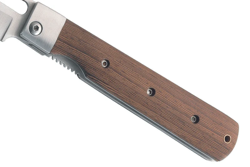 Couteau pliant Herbertz 314913 lame dentée manche en bois de tagayasan 12,6cm