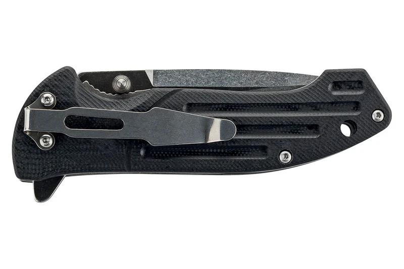 Couteau pliant Herbertz 583312 manche à rainures antidérapantes en G10 11,7cm + étui