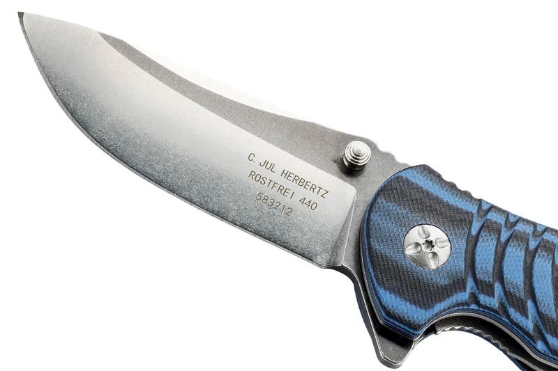 Couteau pliant Herbertz 583212 manche G10 antidérapant bicolore 11,5cm + étui