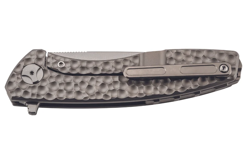Couteau pliant Herbertz 593013 manche en titane texturé TC4 gris 12,5cm