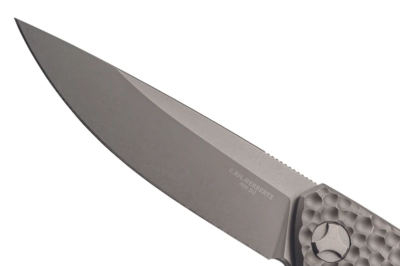 Couteau pliant Herbertz 593013 manche en titane texturé TC4 gris 12,5cm