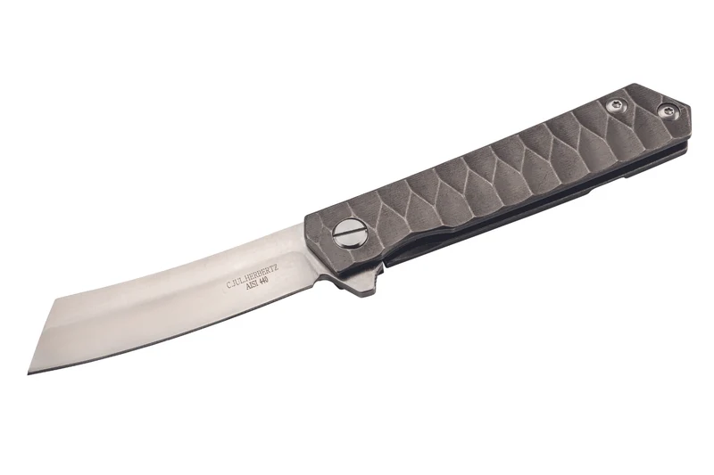 Couteau pliant Herbertz 593612 manche en titane TC4 gris 12cm