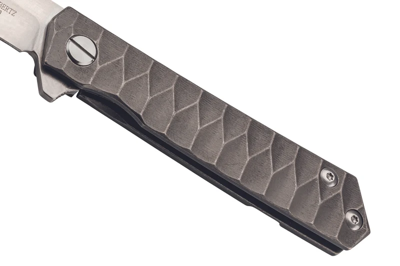 Couteau pliant Herbertz 593612 manche en titane TC4 gris 12cm