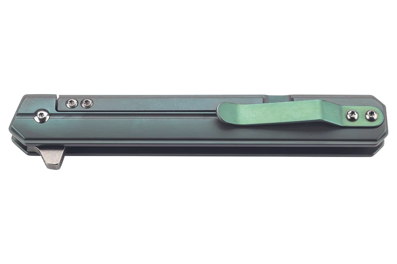 Couteau pliant Herbertz 593312 manche fin en titanium vert 11,8cm
