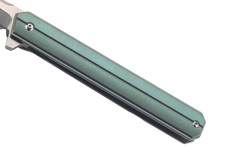 Couteau pliant Herbertz 593312 manche fin en titanium vert 11,8cm