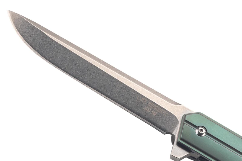 Couteau pliant Herbertz 593312 manche fin en titanium vert 11,8cm