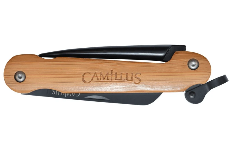 Couteau pliant Camillus Marlin Spike manche en bambou 11,8cm