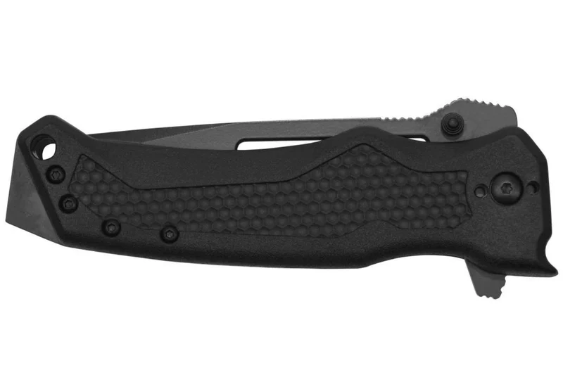 Couteau pliant Camillus GB-8B lame Tanto manche en nylon renforcé de fibres de verre noir 12cm