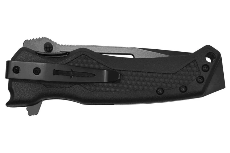 Couteau pliant Camillus GB-8B lame Tanto manche en nylon renforcé de fibres de verre noir 12cm