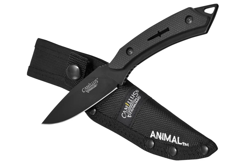 Couteau Camillus Animal 19122 lame inox 8,9cm manche GFN nylon et fibre de verre + étui nylon