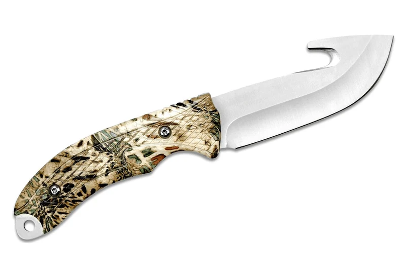 Couteau Camillus Veil lame 19834 inox 10,2cm Manche Prym1 Camo ABS + étui nylon