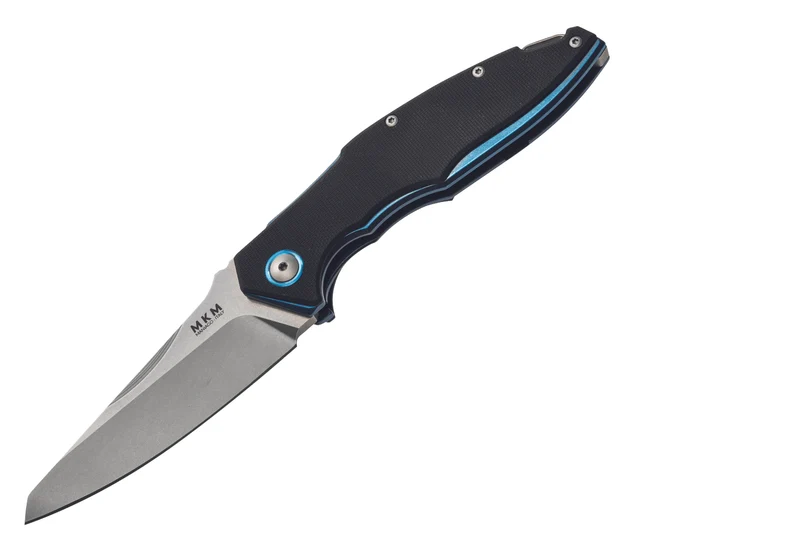 Couteau pliant MKM Raut By Viper MK.VP01GFBK manche en titanium/G10 noir 12cm front flipper + étui