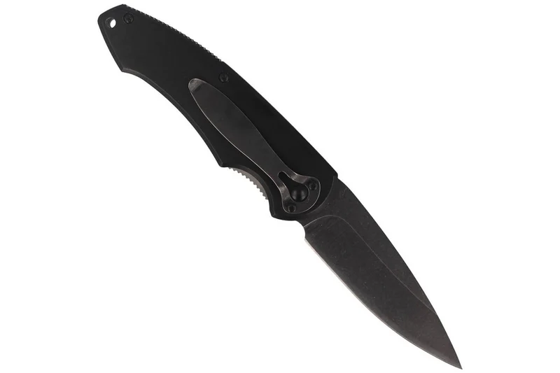 Couteau pliant Herbertz 587712 manche aluminium décoration 3D motif loup 11,5cm