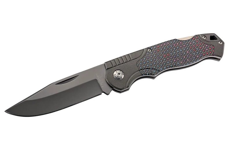 Couteau pliant Herbertz 595113 acier inox G10 impression 3D nid d'abeilles multicolore 12,5cm