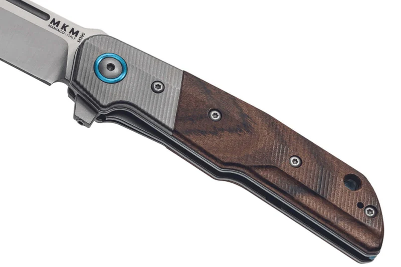 Couteau pliant MKM Clap By LionSteel MK.LS01ST manche en bois de Santal + mitre titanium 11cm + étui