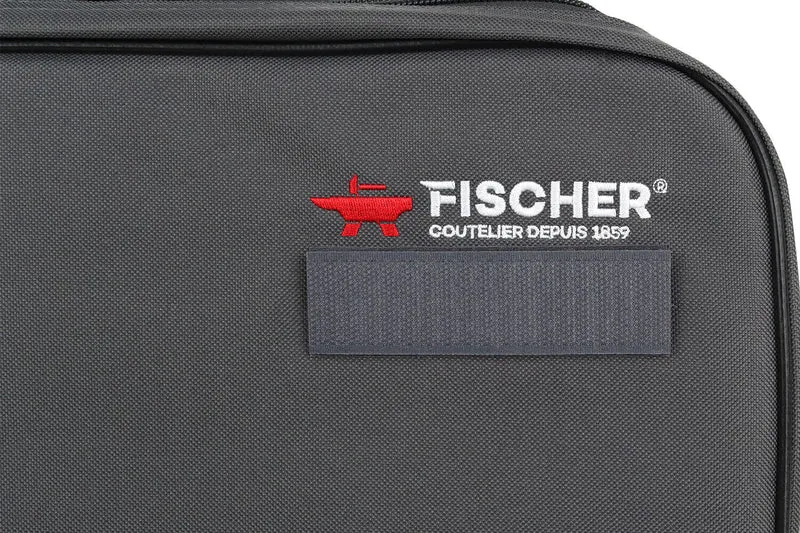 Malette vide grise Fischer pour 16 couteaux de cuisine et ustensiles