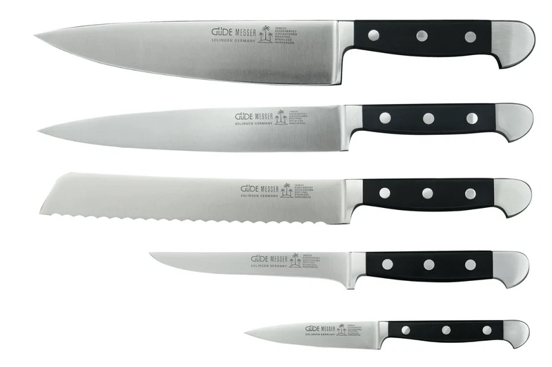 Coffret 5 couteaux Güde Alpha en acier forgé