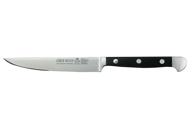 Couteau à steak Güde Alpha lame dentée 12cm en acier forgé